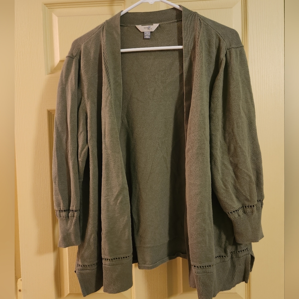 Green cardigan